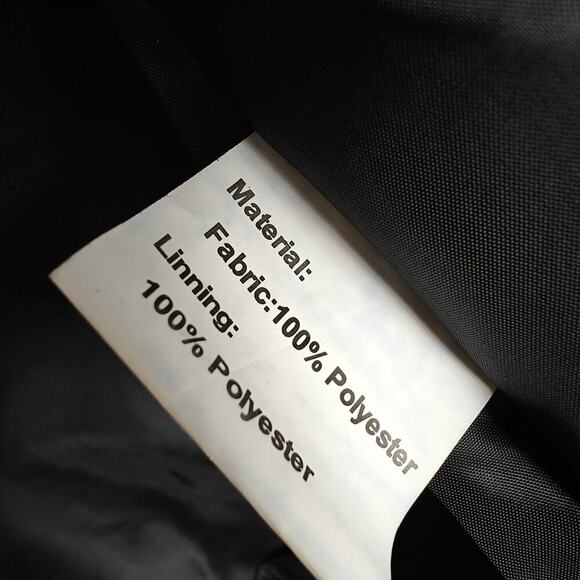 NASA Bomber Jacket Mens Large Black Windbreaker Full Zip USA Patch Halloween - Picture 10 of 11